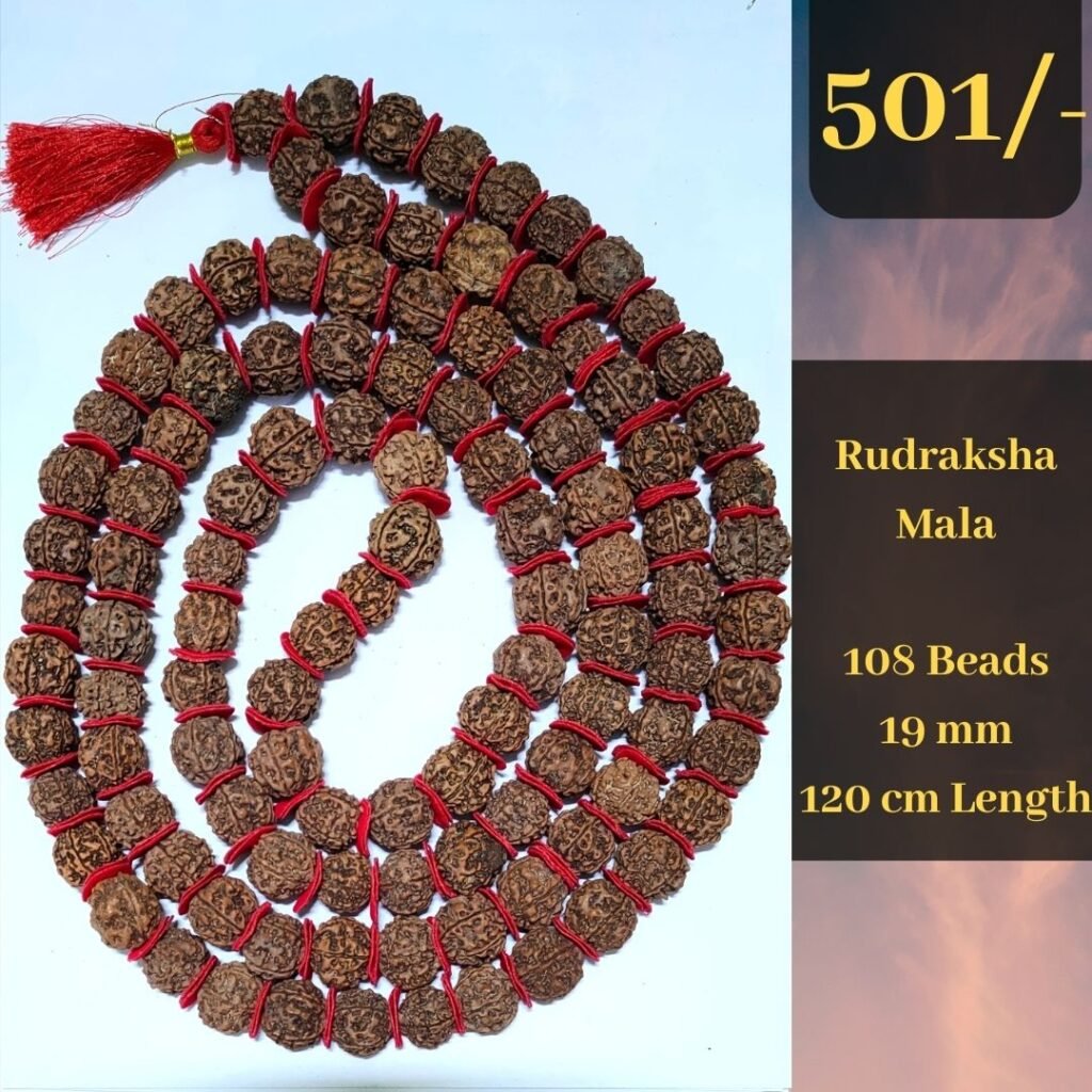 Big Rudraksha Mala 108 Beads Kashi Pujan