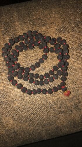 Black Rudraksha Mala (Zero Size 5mm) photo review