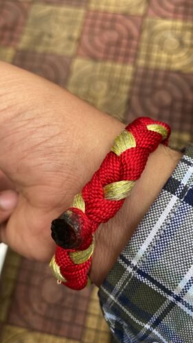 Red Golden Wrist Band/ Dhaga/ Kalava, Thick Size (4 Pieces) photo review