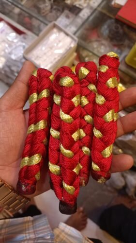 Red Golden Wrist Band/ Dhaga/ Kalava, Thick Size (4 Pieces) photo review